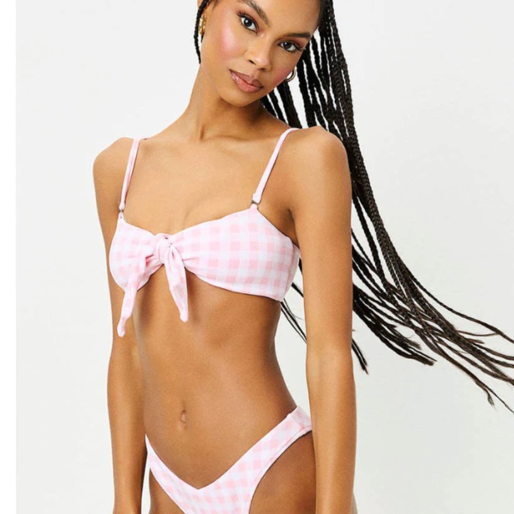 Frankie's Bikini Pink Picnic Top and Bottom